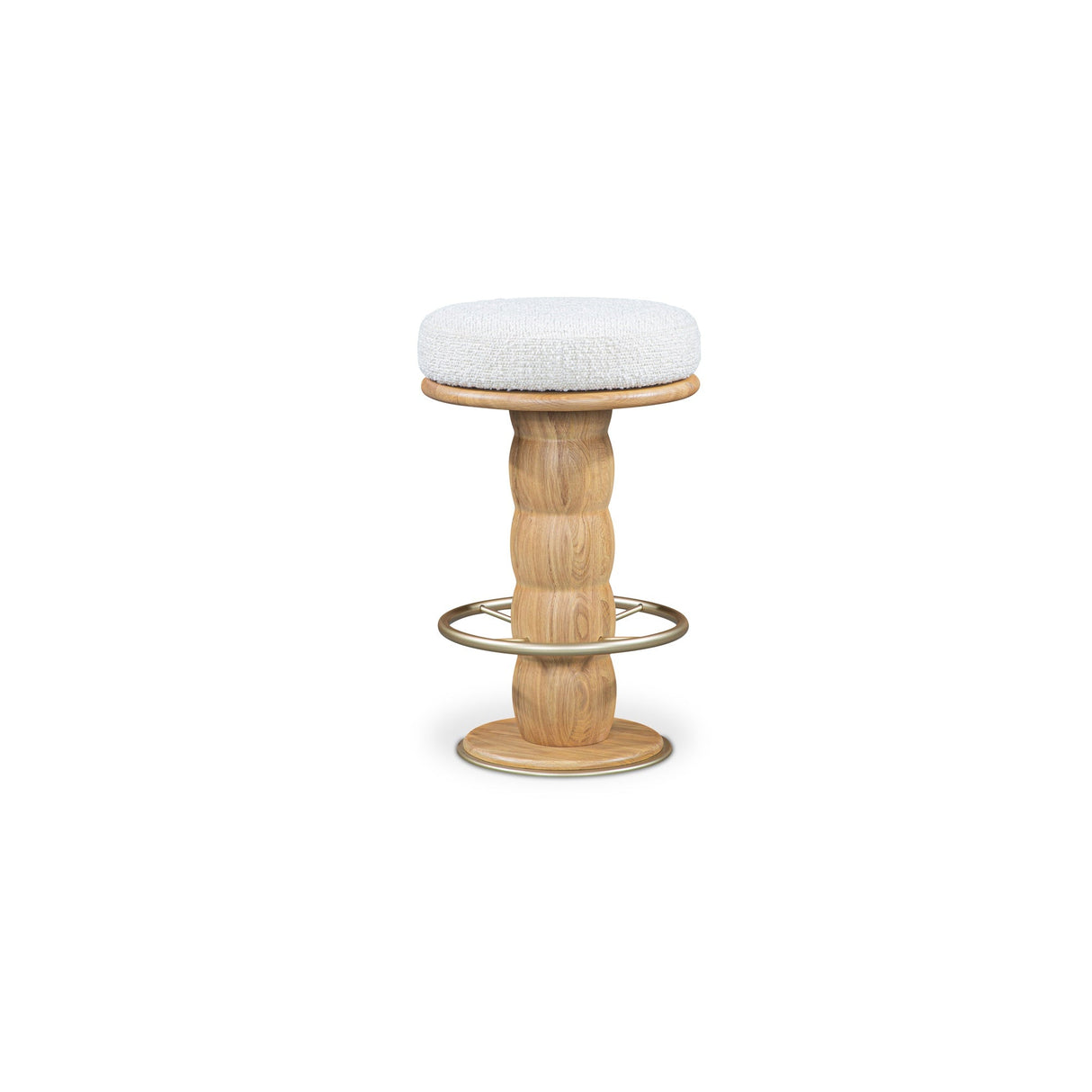Nio White Mist/Natural Swivel Counter Stool by MOES at Eve Furniture