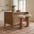 Nio White Mist/Natural Swivel Counter Stool by Moe's Home at Eve Furniture