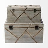Niobe (Set of 2) Gray Wooden Nesting Boxes by Mercana at Eve Furniture