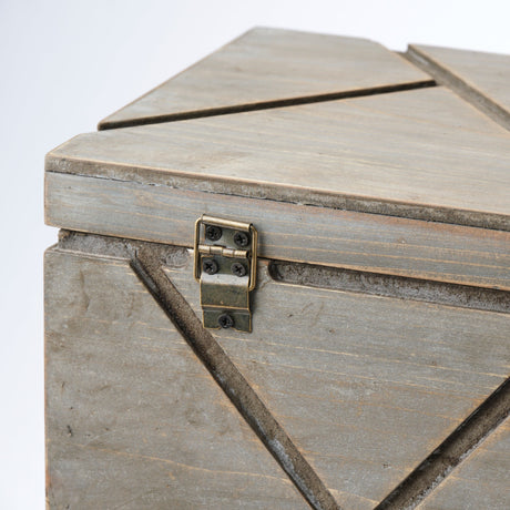 Niobe (Set of 2) Gray Wooden Nesting Boxes by Mercana at Eve Furniture