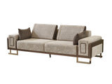 Nirvana 4-pieces (2 Four Seat Sofa & 2 Chair) Livingroom Set Beige by Furnia at Eve Furniture