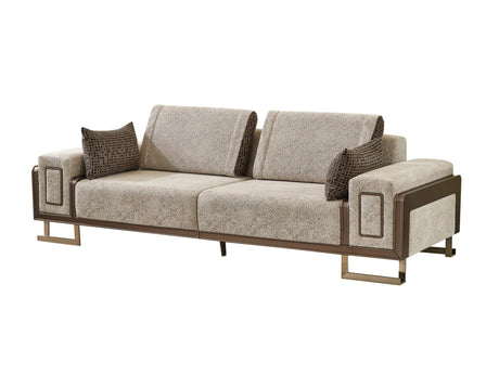 Nirvana 4-pieces (2 Four Seat Sofa & 2 Chair) Livingroom Set Beige by Furnia at Eve Furniture