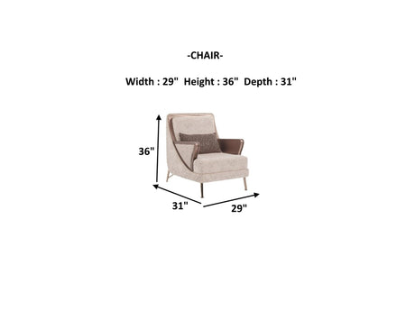 Nirvana 4-pieces (2 Four Seat Sofa & 2 Chair) Livingroom Set Beige by Furnia at Eve Furniture