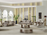 Nirvana 4-pieces (2 Four Seat Sofa & 2 Chair) Livingroom Set Beige by Furnia at Eve Furniture