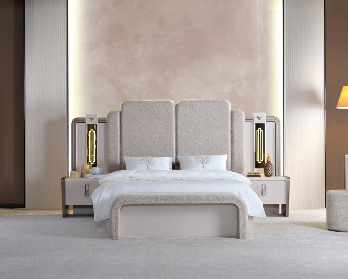 Nirvana Bed Frame With Headboard by Furnia at Eve Furniture