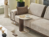Nirvana Beige Stationary 4 Seat Sofa by Furnia at Eve Furniture
