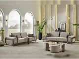 Nirvana Beige Stationary 4 Seat Sofa by Furnia at Eve Furniture