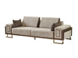 Nirvana Beige Stationary 4 Seat Sofa by Furnia at Eve Furniture