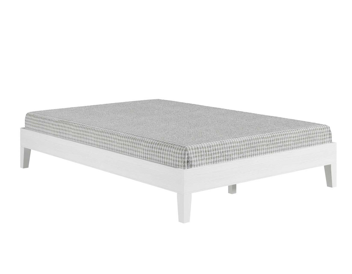 Nix Full Platform Bed, White