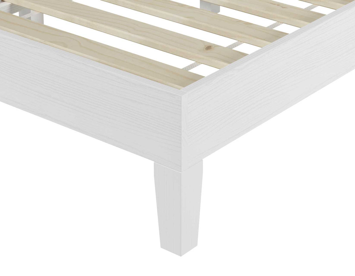 Nix Full Platform Bed, White