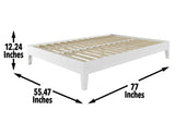 Nix Full Platform Bed, White