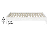 Nix Full Platform Bed, White