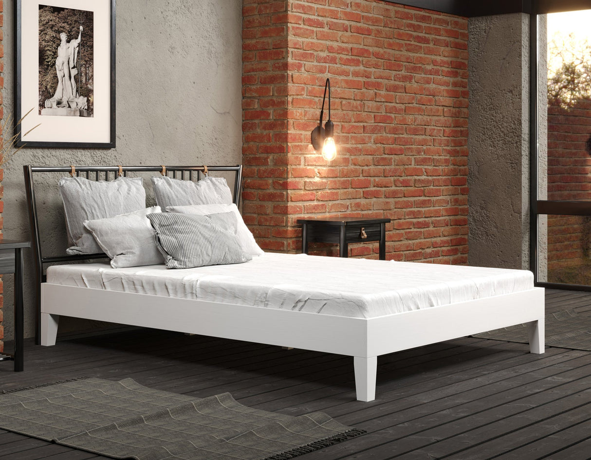 Nix Full Platform Bed, White