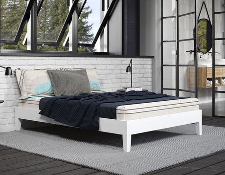 Nix Full Platform Bed, White