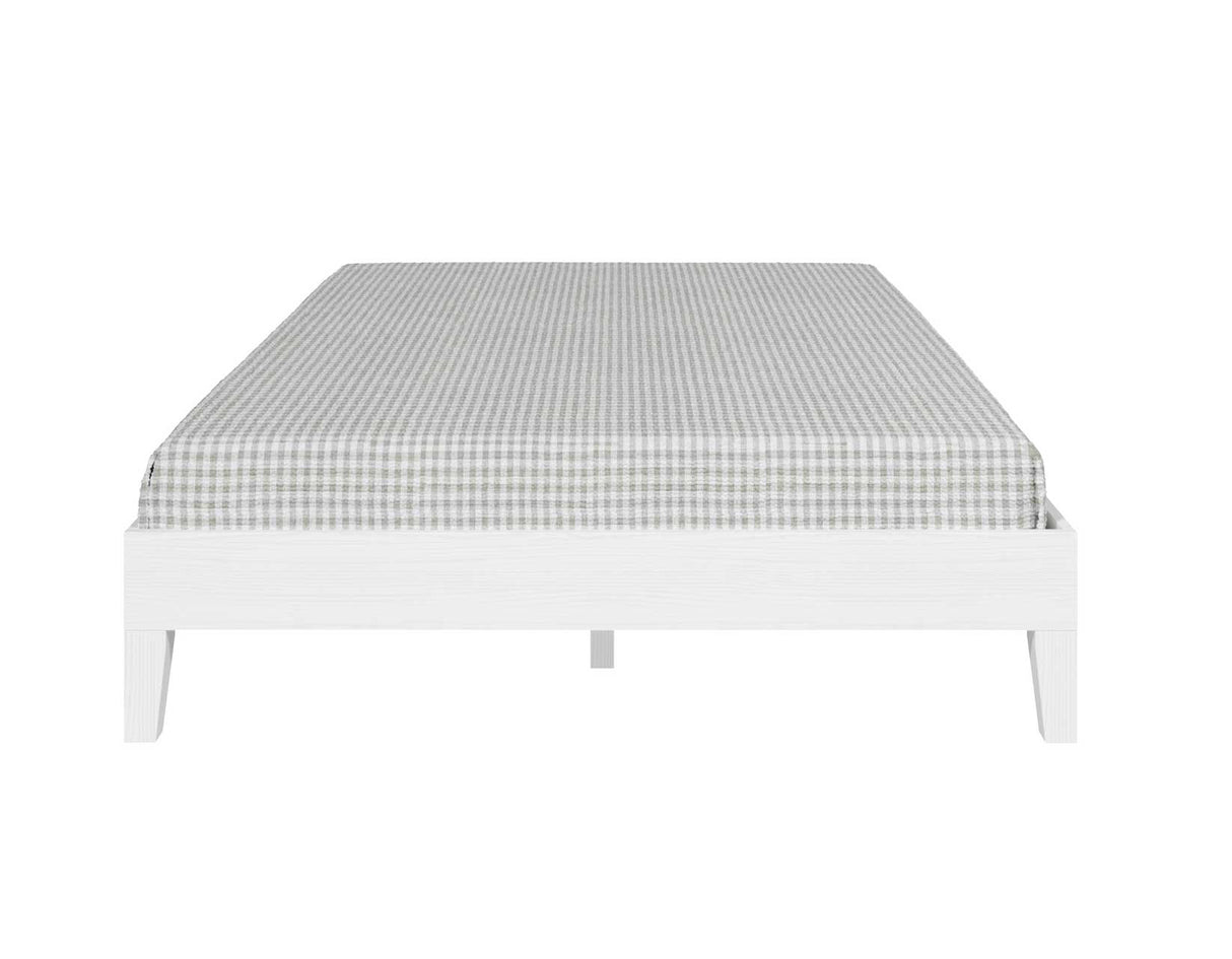 Nix Full Platform Bed, White