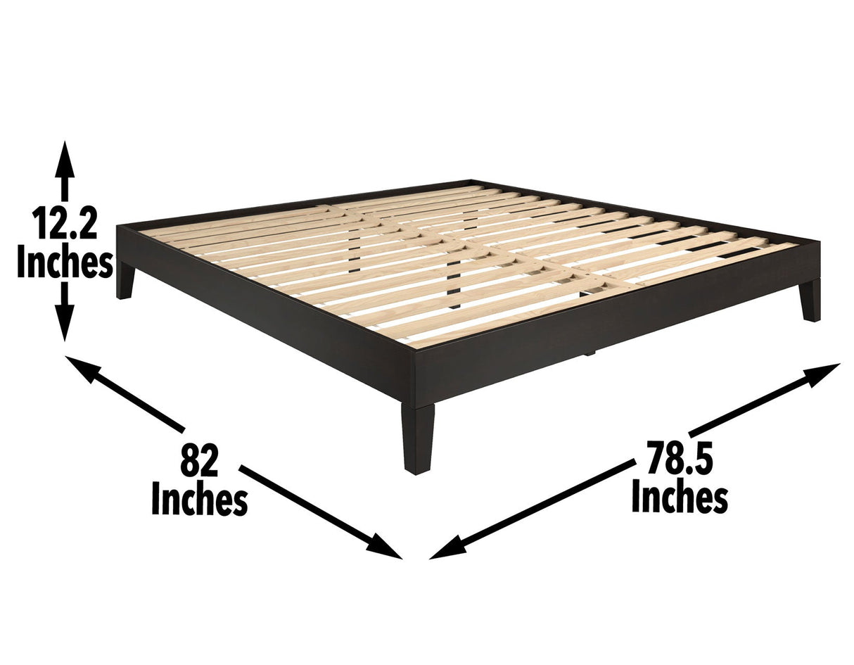 Nix King Platform Bed, Black