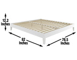 Nix King Platform Bed, White