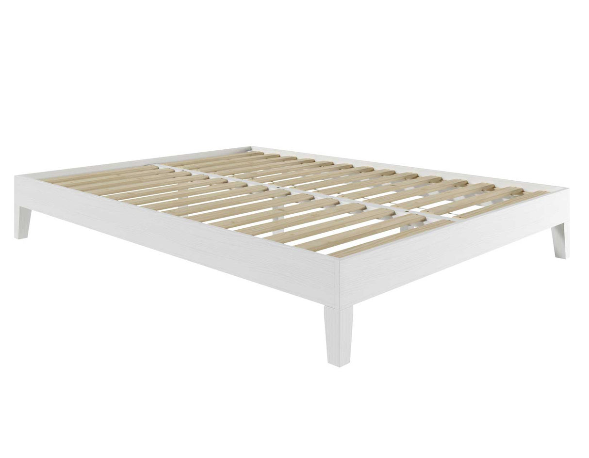 Nix Queen Platform Bed, White