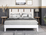 Nix Queen Platform Bed, White