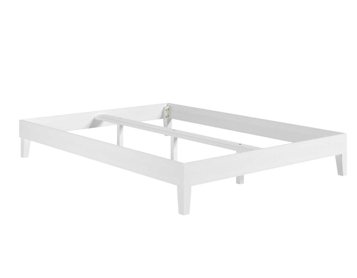 Nix Queen Platform Bed, White