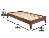 Nix Twin Platform Bed, Natural