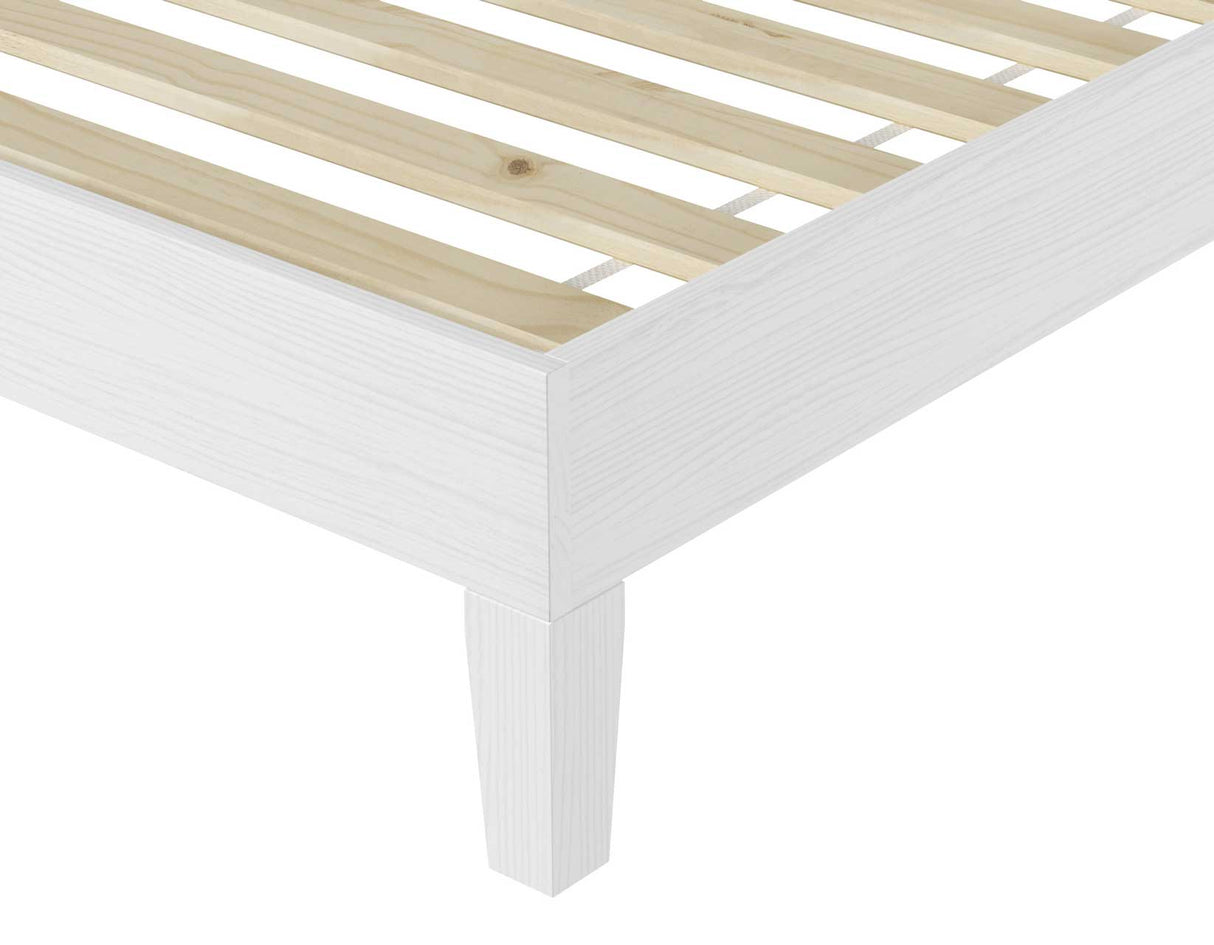 Nix Twin Platform Bed, White