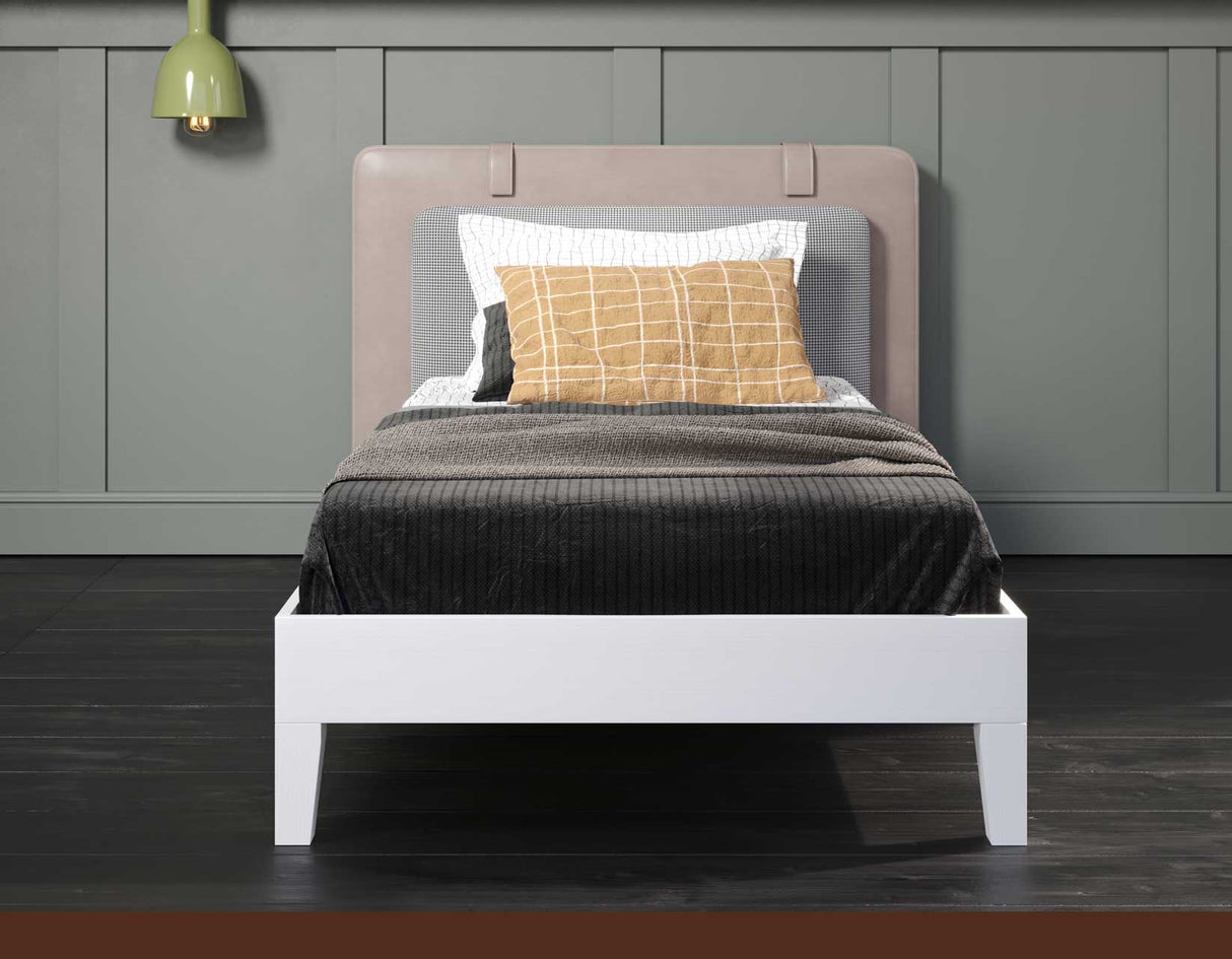 Nix Twin Platform Bed, White