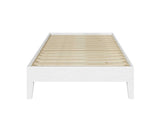 Nix Twin Platform Bed, White