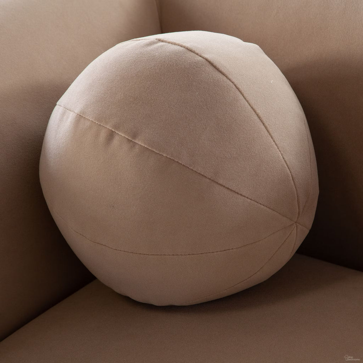 Form Sofa In Camel Performance Velvet With 2 Accent Pillow Balls by Diamond Sofa at Eve Furniture
