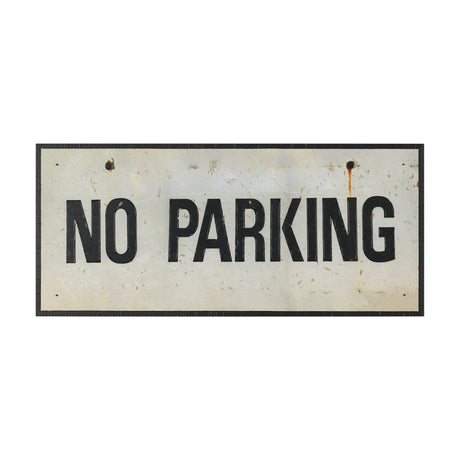 No Parking LG by Mercana Studio Hand Embelished Textured Framed Artwork Matted by Mercana at Eve Furniture