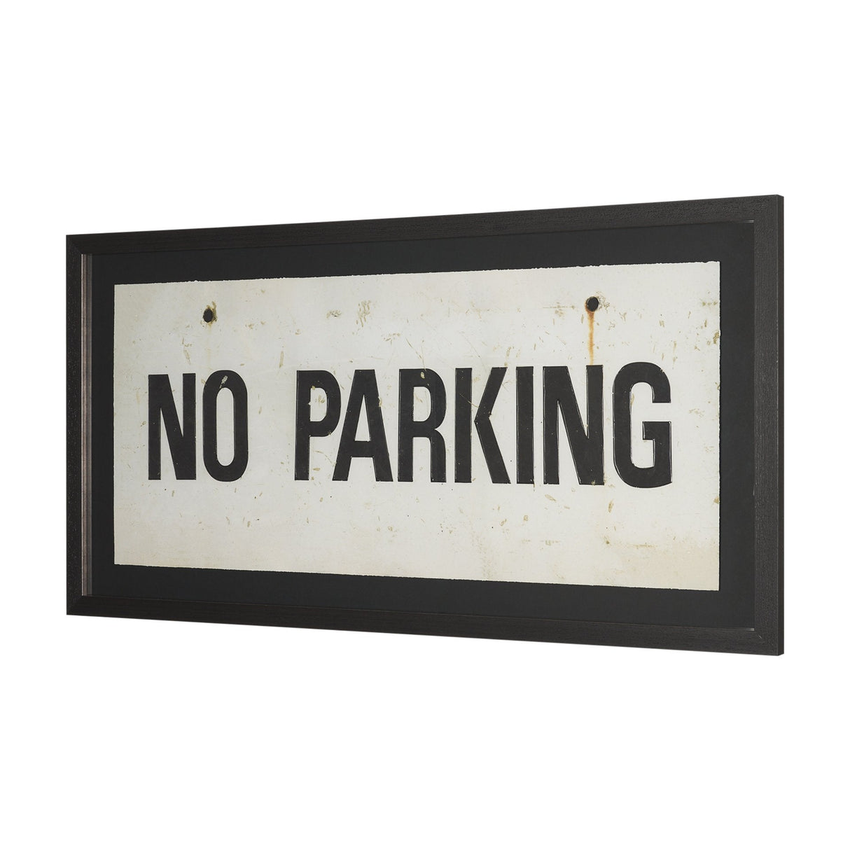 No Parking LG by Mercana Studio Hand Embelished Textured Framed Artwork Matted under Glass by Mercana at Eve Furniture
