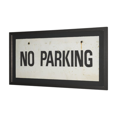 No Parking LG by Mercana Studio Hand Embelished Textured Framed Artwork Matted under Glass by Mercana at Eve Furniture