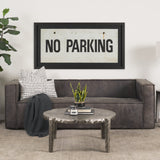 No Parking LG by Mercana Studio Hand Embelished Textured Framed Artwork Matted under Glass by Mercana at Eve Furniture