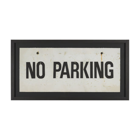 No Parking LG by Mercana Studio Hand Embelished Textured Framed Artwork Matted under Glass by Mercana at Eve Furniture