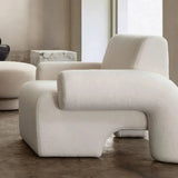 Noa Ivory Sherpa Fabric Accent Chair by Diamond Sofa at Eve Furniture