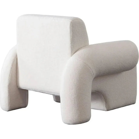 Noa Ivory Sherpa Fabric Accent Chair by Diamond Sofa at Eve Furniture