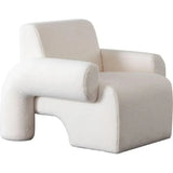 Noa Ivory Sherpa Fabric Accent Chair by Diamond Sofa at Eve Furniture