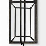 Noah Black Metal w/White Fabric Shade Rectangular Wall Sconce by Mercana at Eve Furniture