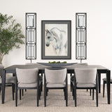 Noah Black Metal w/White Fabric Shade Rectangular Wall Sconce by Mercana at Eve Furniture