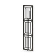 Noah Black Metal w/White Fabric Shade Rectangular Wall Sconce by Mercana at Eve Furniture