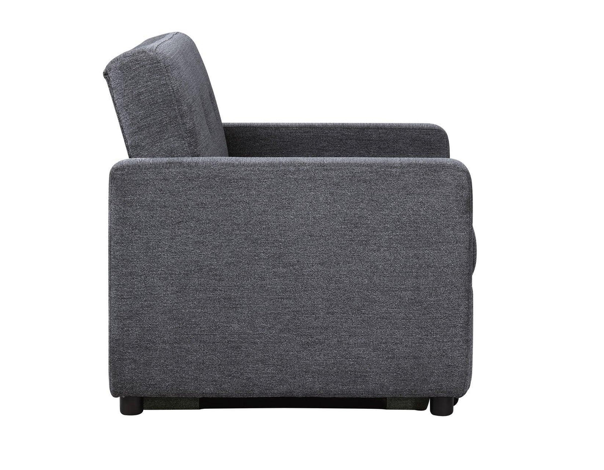 Noah Convertible Sleeper Chair-and-a-Half, Gray