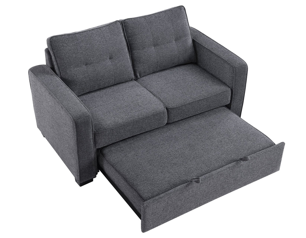 Noah Convertible Sleeper Loveseat, Gray