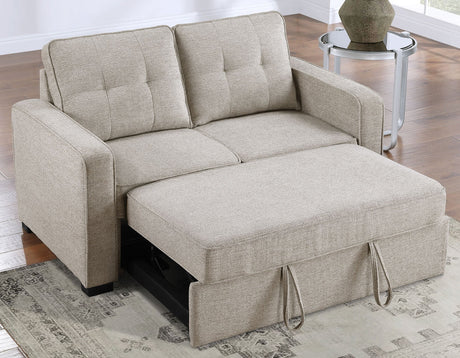 Noah Convertible Sleeper Loveseat, Tan by Steve Silver at Eve Furniture