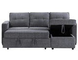 Noah Flippable, Convertible Storage Sleeper Chofa, Gray by Steve Silver at Eve Furniture