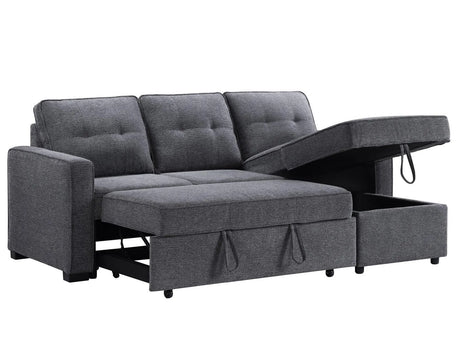 Noah Flippable, Convertible Storage Sleeper Chofa, Gray by Steve Silver at Eve Furniture