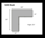 Noah Grey 3-Piece Sectional by New Era Innovations at Eve Furniture