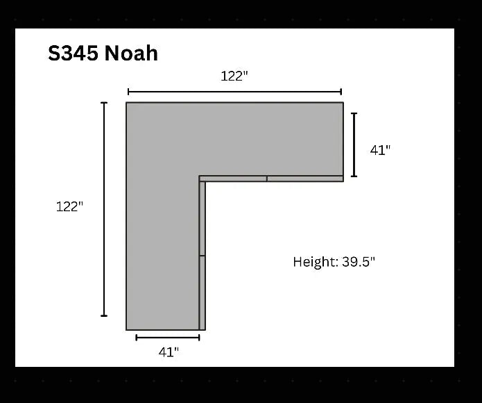 Noah Grey 3-Piece Sectional by New Era Innovations at Eve Furniture