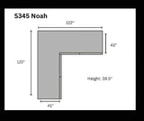 Noah Grey 3-Piece Sectional by New Era Innovations at Eve Furniture