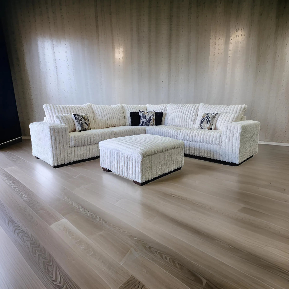 Noah Ivory 3-Piece Sectional by New Era Innovations at Eve Furniture