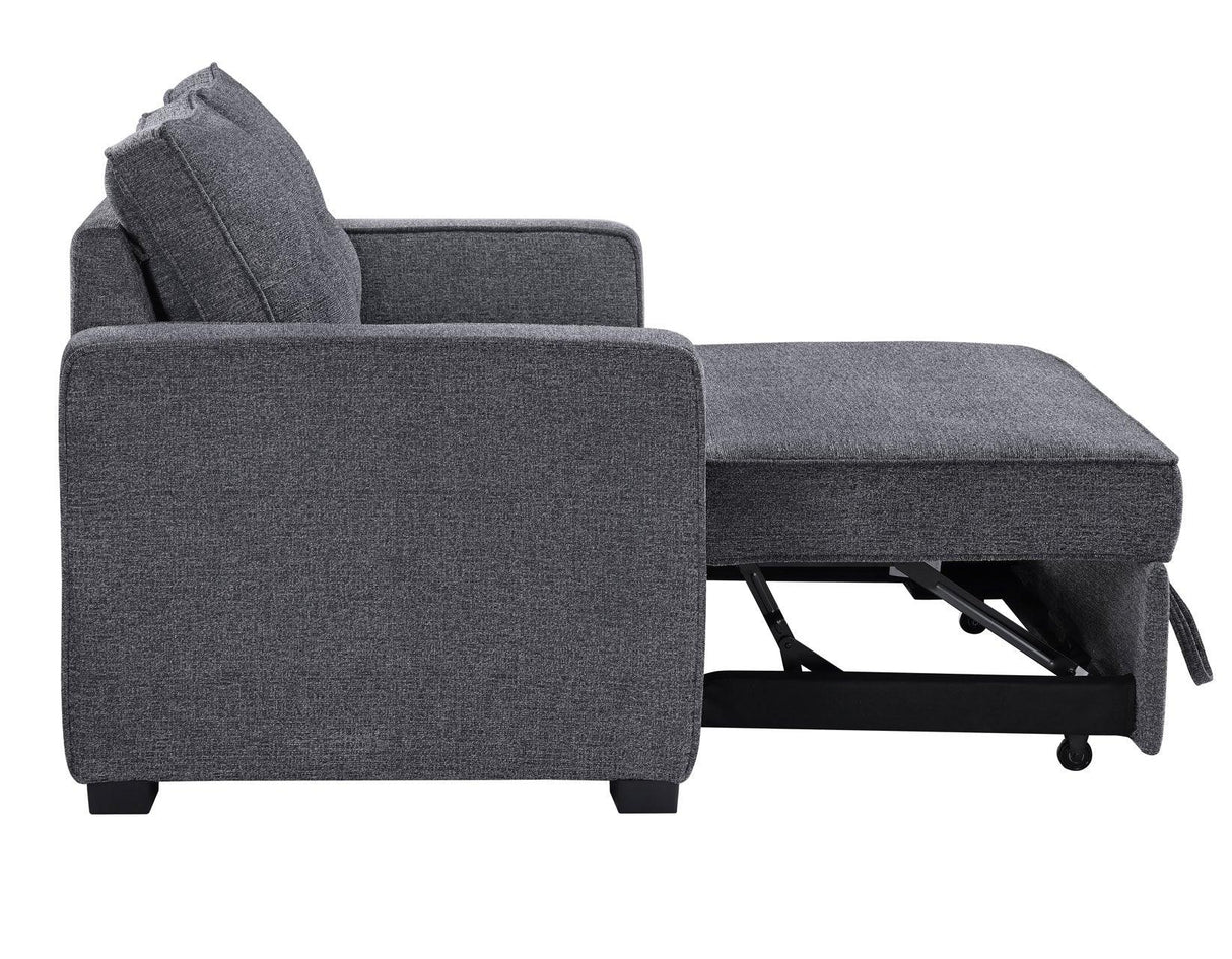 Noah Gray Convertible Sleeper Loveseat by Steve Silver at Eve Furniture